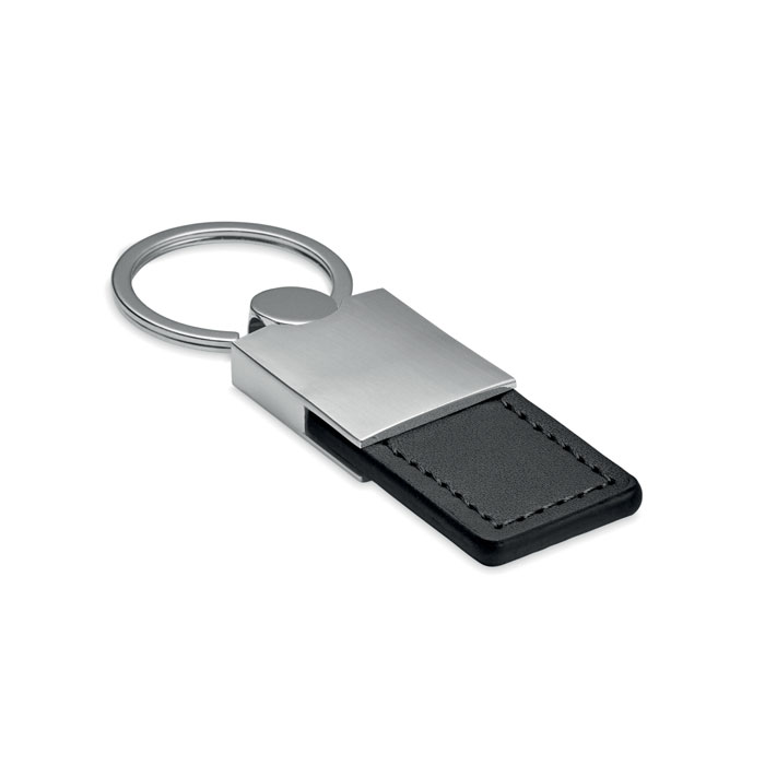 COLUMBUS – Metal and PU leather key ring