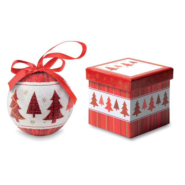 SNOWY – Pallina di Natale perlata in scatola regalo