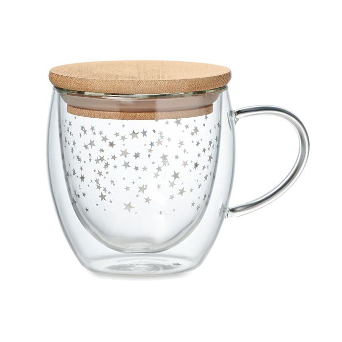 SION – Tazza doppio strato con coperchio in bamboo
