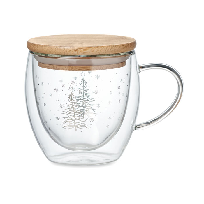 SIAN – Double wall mug with tree and bamboo lid