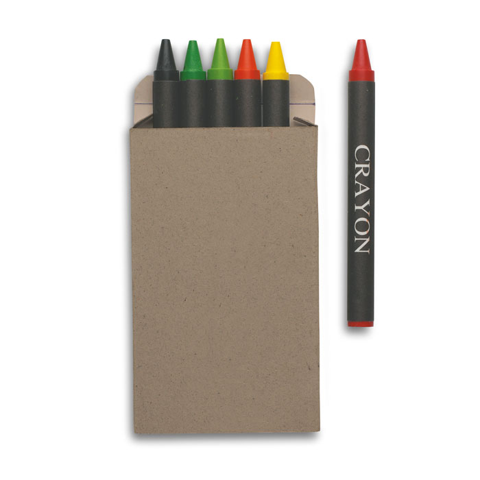 BRABO – Set di 6 pastelli in cartone naturale riciclato