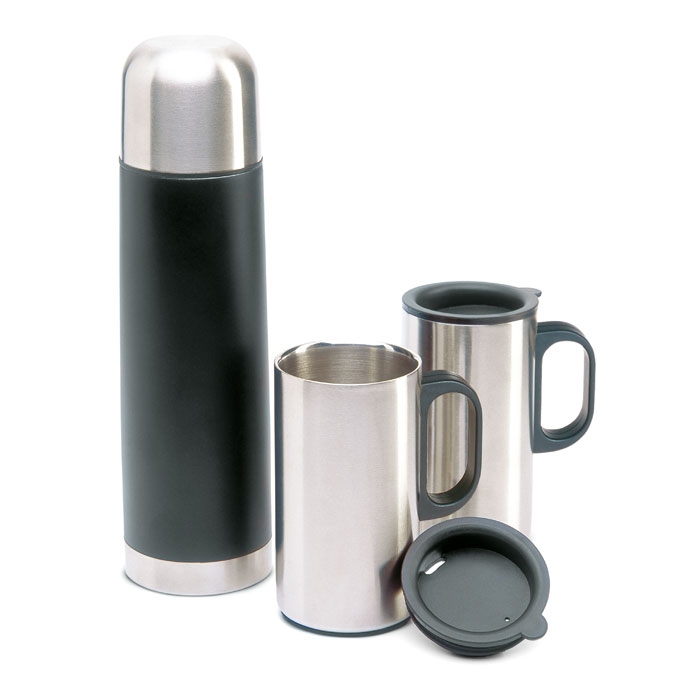 ISOSET – Thermos 500 ml con 2 tazze in acciaio inox