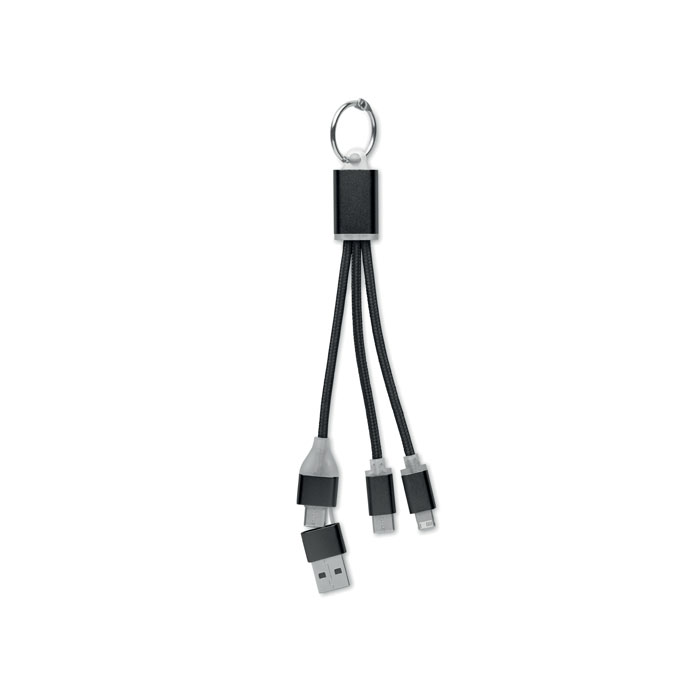 BLUE – Cavo di ricarica 4 in 1 con portachiavi