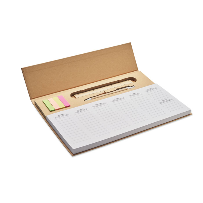 MEMWEEK – Weekly desk planner with a matching pen