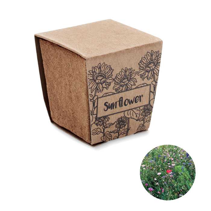 SUNFLOWER KIT – Vaso biodegradabile con semi di girasole