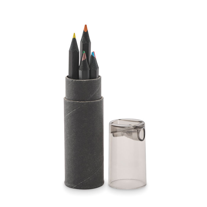 NEGRO – Set di 6 matite colorate con temperino