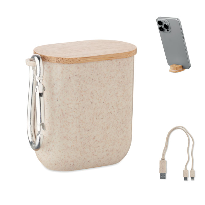 CABSTRA – Set of cables in a case with a phone stand