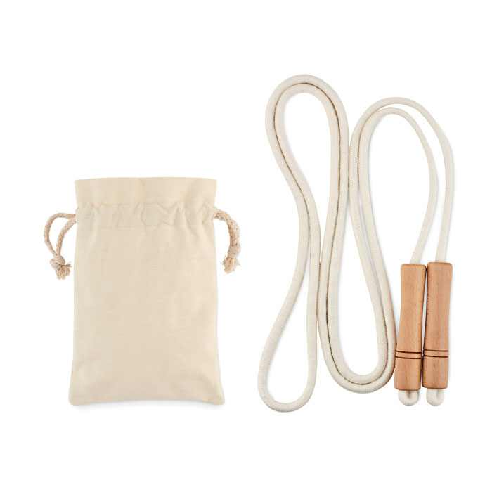 JUMP – Cotton skipping rope with wooden handles