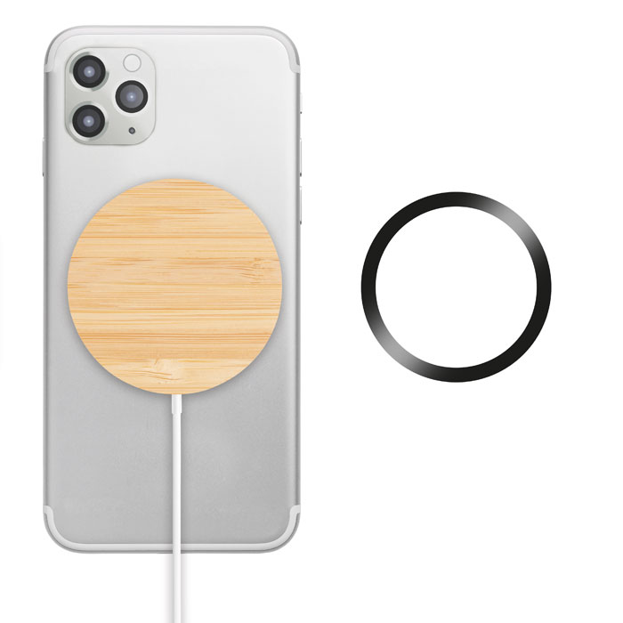 RUNDO MAG – Magnetic wireless charger made from bamboo