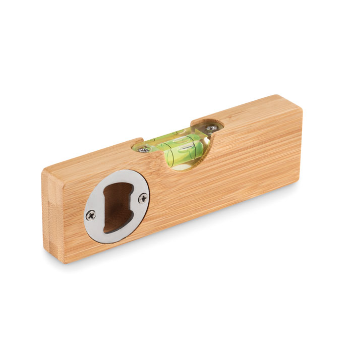 SPIREN – Livella in bamboo con apribottiglie integrato