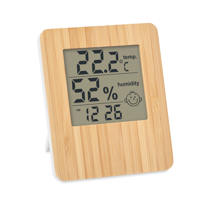 SUNCITY – Stazione meteo con frontale in bamboo