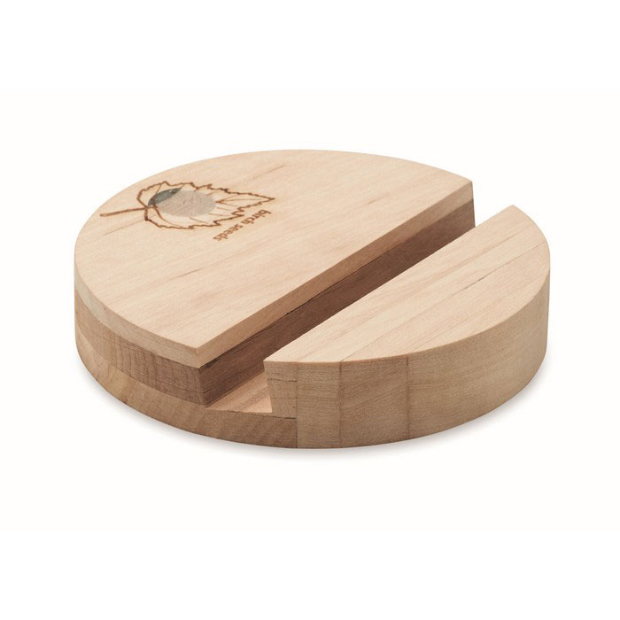 GROW ROUND STAND – Round birch wood phone stand