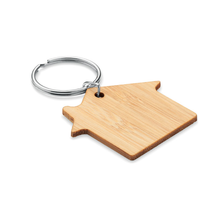 HOUSEBOO – House shaped key ring in bamboo