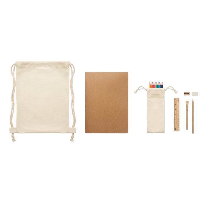 FUNDRAW – Set da disegno per bambini in sacca cotone