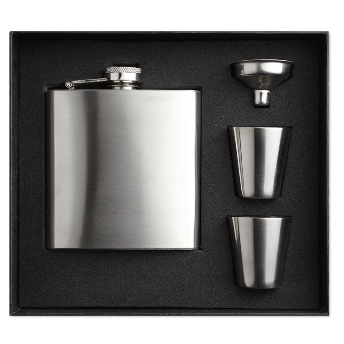 SLIMMY FLASK SET – Slim hip flask with 2 matching cups