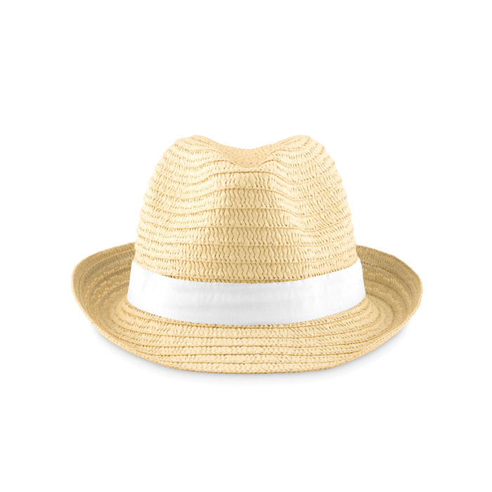 BOOGIE – Paper straw hat with coloured band