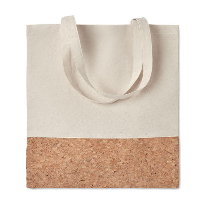 ILLA TOTE – Borsa in cotone twill con dettaglio in sughero