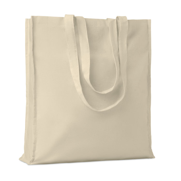 PORTOBELLO – Shopper in cotone con soffietto laterale