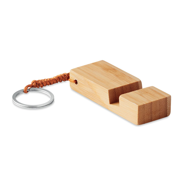 TRINEU – Bamboo keyring with phone stand