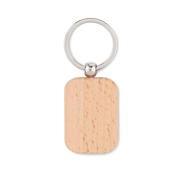 POTY WOOD – Rectangular keyring made from natural wood
