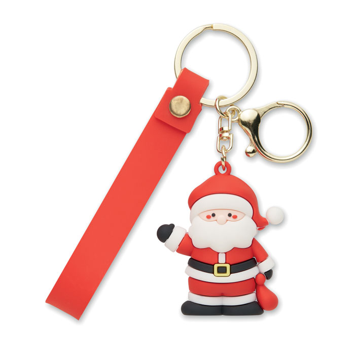 SANTACHARM – Ciondolo natalizio in PVC a forma di Babbo Natale
