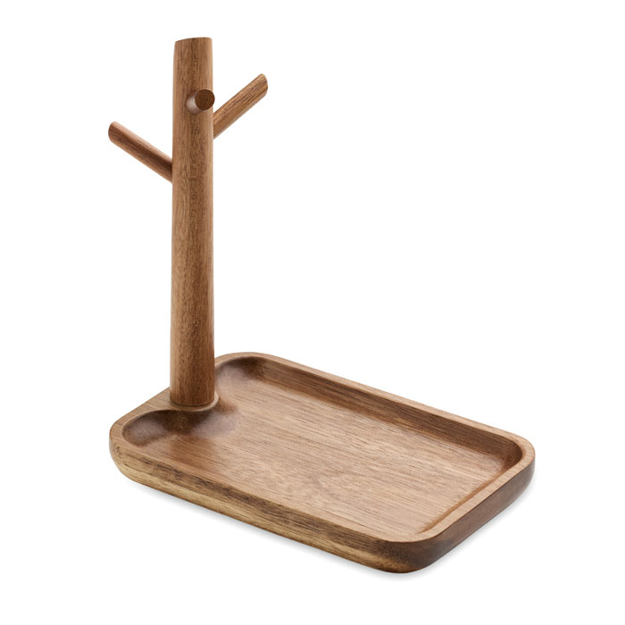 BRANCA – Portachiavi multifunzionale in legno d'acacia