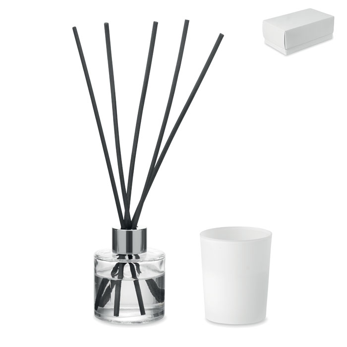 KALOMA SET – Diffusore in vetro con candela e profumo vaniglia