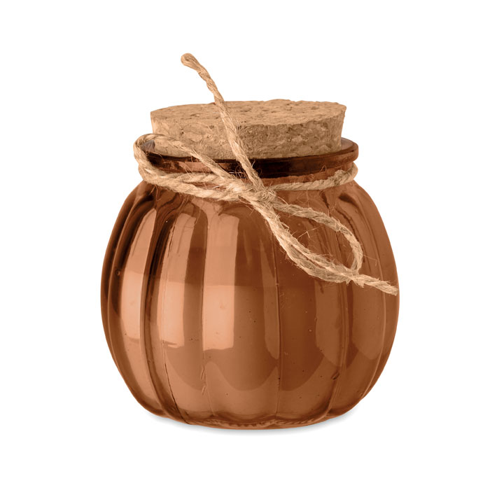 PUMKIN – Candela in vetro con coperchio